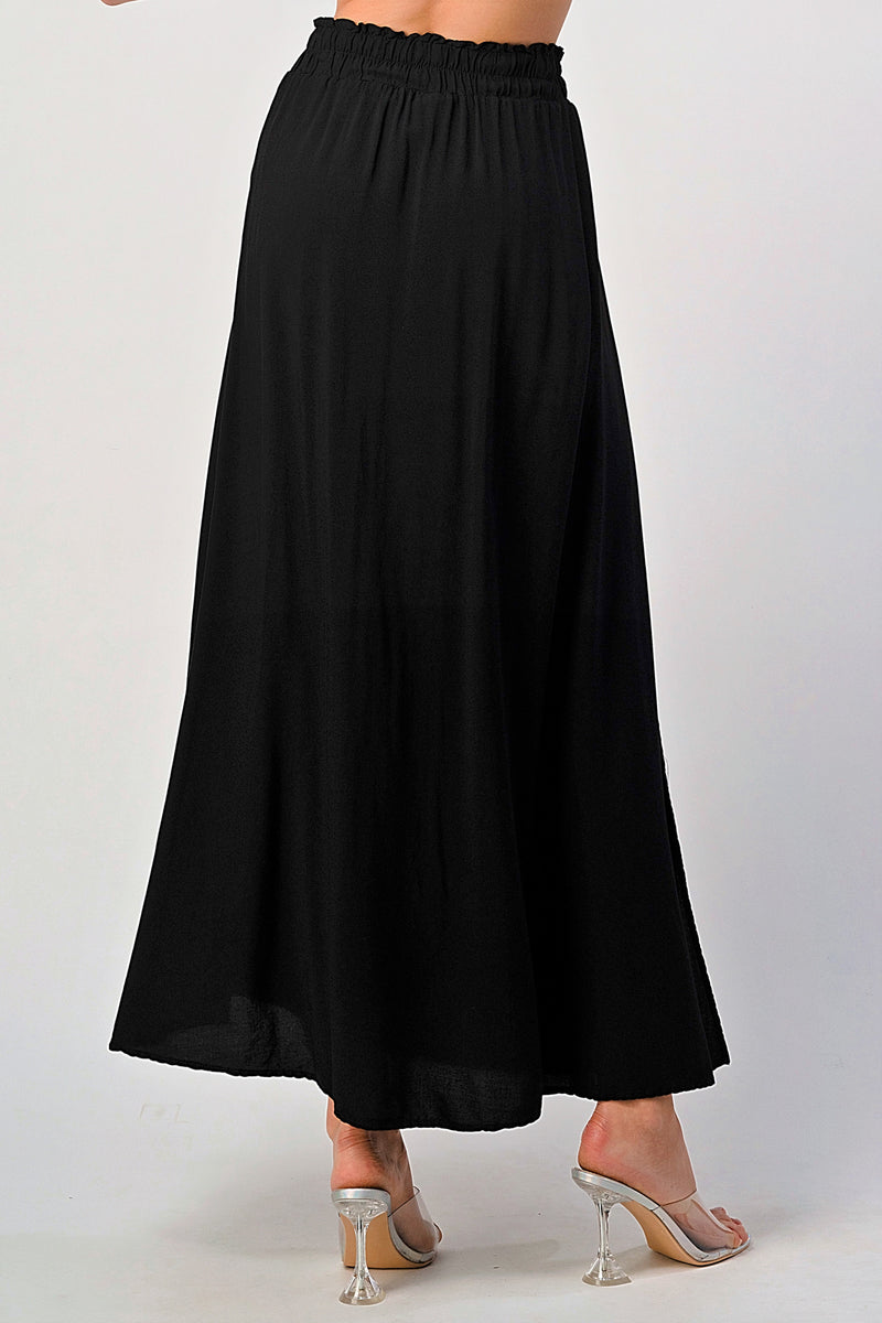 Flowy Maxi Skirt with Slits Shining Ordinary